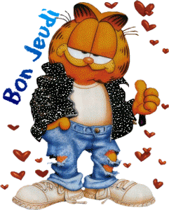 Gif animé Bon jeudi Garfield